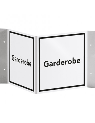 Panorama garderobe bord, 300 x 150 mm, kunststof