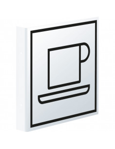 Haaks cafetaria bord, 150 x 150 mm, kunststof