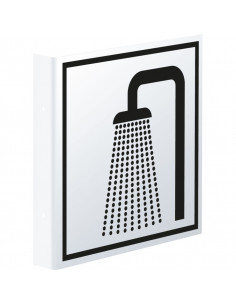 Haaks douche bord, 150 x 150 mm, kunststof