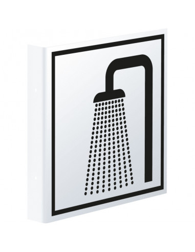 Haaks douche bord, 150 x 150 mm, kunststof