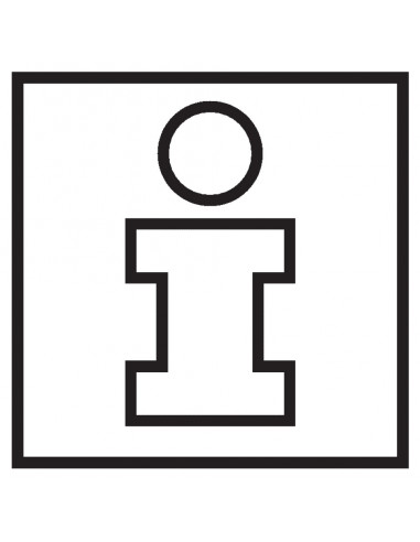 Informatiepunt sticker, wit