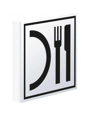 Haaks restaurant bord, 150 x 150 mm, kunststof