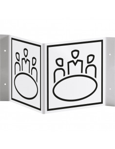 Panorama vergaderruimte bord, 300 x 150 mm, kunststof