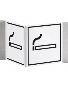 Panorama roken toegestaan bord, 300 x 150 mm, kunststof