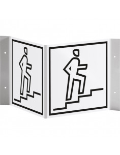 Panorama trap omhoog bord, 300 x 150 mm, kunststof