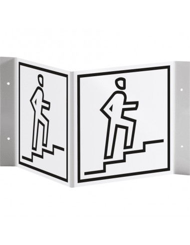 Panorama trap omhoog bord, 300 x 150 mm, kunststof