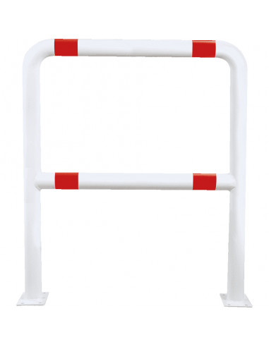 Veiligheidshek met knieligger,  1000 x 1150 mm, rood wit