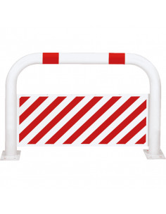 Beschermbeugel met beveiliging, 650 mm, rood wit
