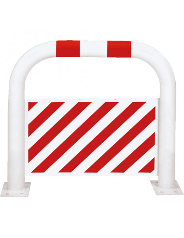 Beschermbeugel met beveiliging, 650 mm, rood wit