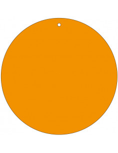 Blanco label oranje, beschrijfbaar