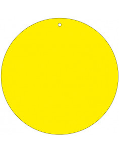 Blanco label geel, beschrijfbaar, 100 stuks