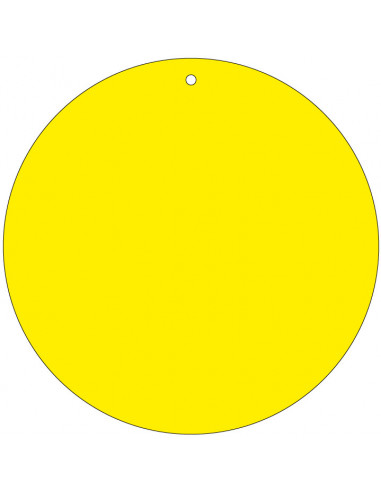 Blanco label geel, beschrijfbaar, 100 stuks