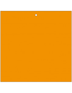 Beschrijfbaar markeringsplaatje oranje 100 x 100 mm