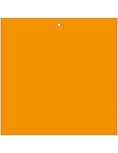 Beschrijfbaar markeringsplaatje oranje 100 x 100 mm