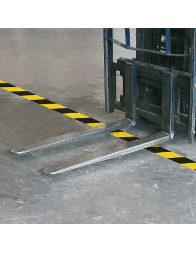 Premium vloermarkeringstape, laminaat, geel zwart