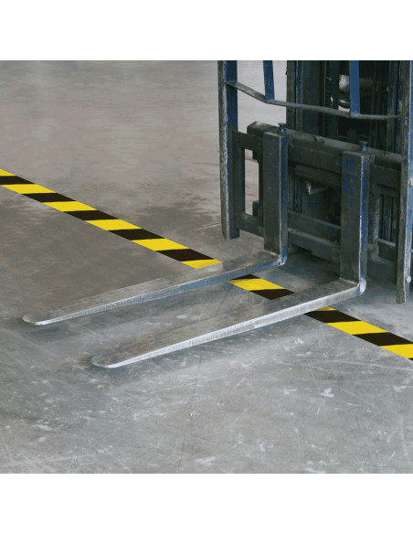 Premium vloermarkeringstape, laminaat, geel zwart