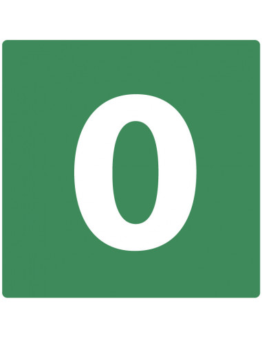 Niveau 0 bord, kunststof, groen wit, vierkant