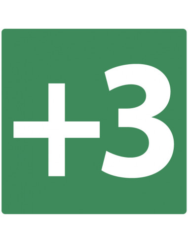 Niveau +3 bord, kunststof