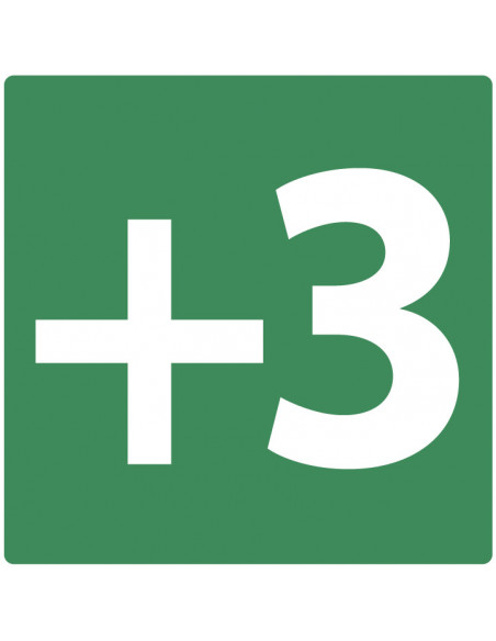 Niveau +3 bord, kunststof