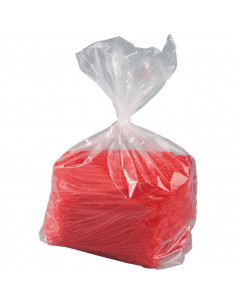 Sluiting, voor afsluiting van zakken, universeel, rood , polyethyleen