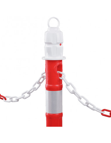 Reflecterende mobiele afzetpalen MultiMax met ketting, 4 stuks