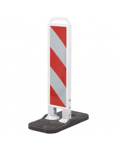 Mobiele afzetpaal met duurzame voetplaat geel/zwart (6 stuks)