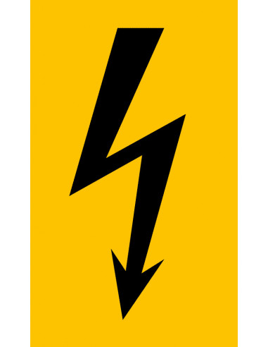 Waarschuwingssticker 'Gevaar voor elektrische spanning', 500 stuks op rol