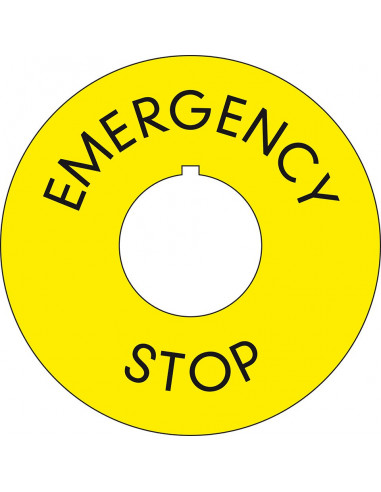 Noodstop - Emergency stop bord met gat - kunststof - meerdere talen