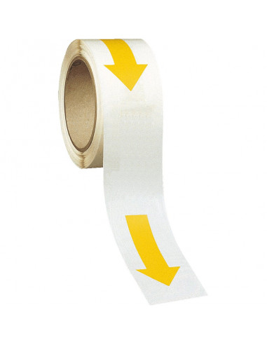 Vloersticker pijlen op rol, geel, verschillende afmetingen