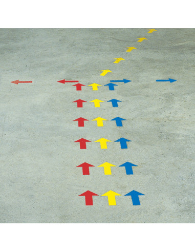 Vloersticker pijlen op rol, blauw, verschillende afmetingen