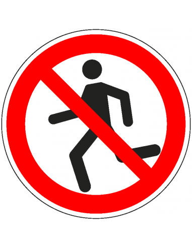 Verboden te rennen bord