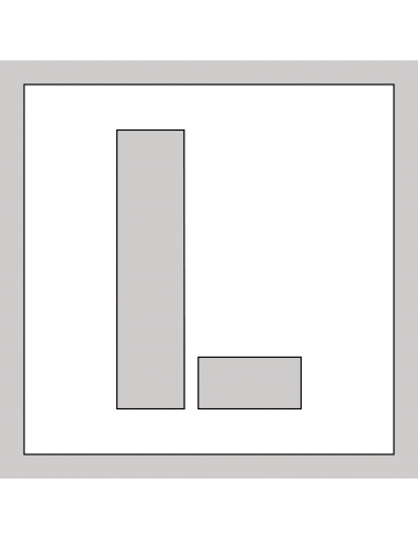 Spuitsjabloon letter L - dibond