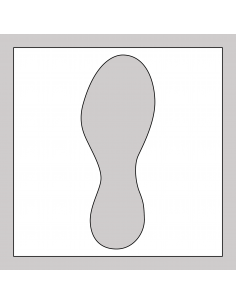 Spuitsjabloon linkervoet - dibond - 400 x 200 mm, wit, rechthoekig