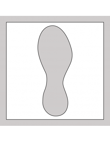 Spuitsjabloon rechtervoet - dibond - 400 x 200 mm, rechthoekig, wit met uitsparing