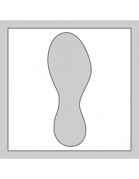 Spuitsjabloon rechtervoet - dibond - 400 x 200 mm, rechthoekig, wit met uitsparing