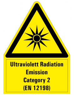 Sticker 'Ultraviolett radiation category 2', 25 x 35 mm