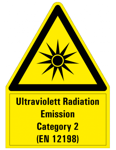Sticker 'Ultraviolett radiation category 2', 25 x 35 mm