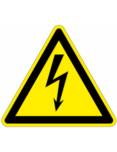 Sticker 'Waarschuwing voor elektrische spanning', 100 mm, ISO 7010, W012
