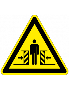 Sticker 'Waarschuwing voor klemgevaar', 100 mm, ISO 7010, W019