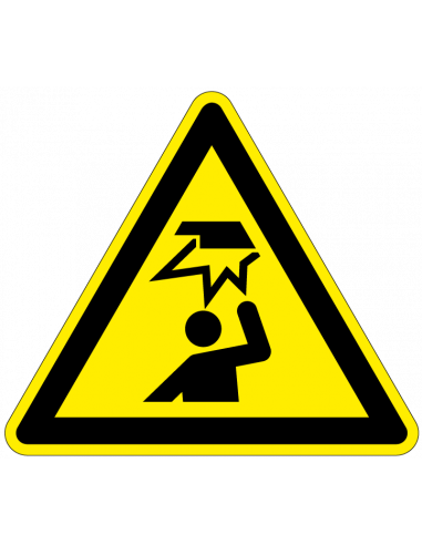 Sticker 'Waarschuwing voor laaghangende obstakels / stootgevaar', 100 mm, ISO 7010, W020 kopen?