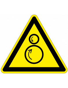 Sticker 'Waarschuwing voor draaiende rollen', 100 mm, ISO 7010, W025 kopen?