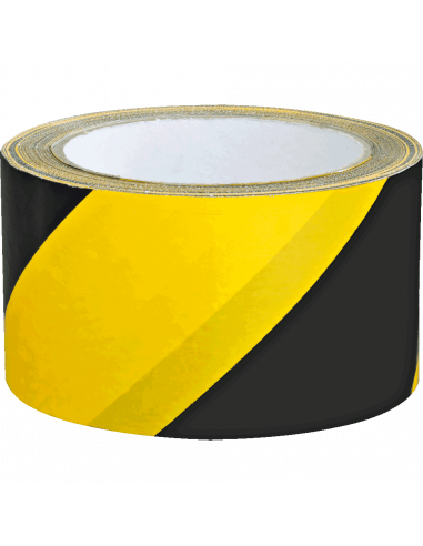 Signaaltape PVC rechtswijzend, geel/zwart, 60 meter, 66 mm breed kopen?