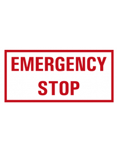 Noodstop sticker, Engels, rechthoekig, wit, 200 x 100 mm kopen?