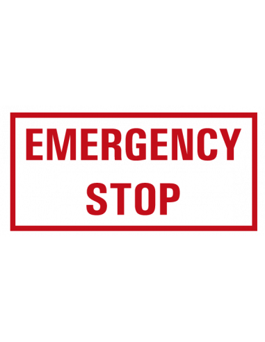 Noodstop sticker, Engels, rechthoekig, wit, 200 x 100 mm kopen?