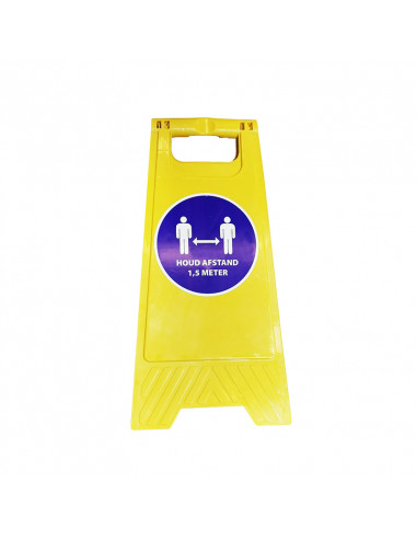 Houd 1,5 meter afstand inklapbaar bord, 620 x 240 mm