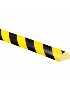 Knuffi stootrand type C+ vlakprofiel, geel zwart