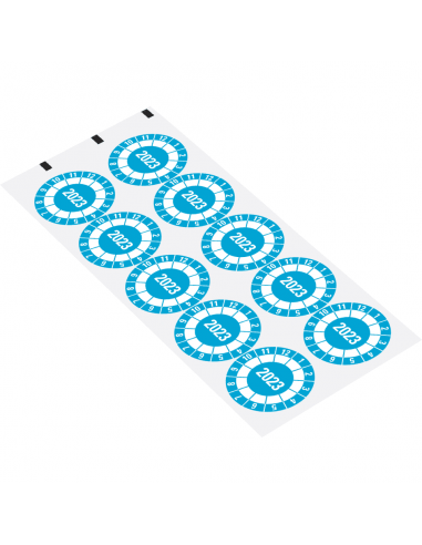 Jaarkeuringssticker, 40 mm, 10stuks per kaart