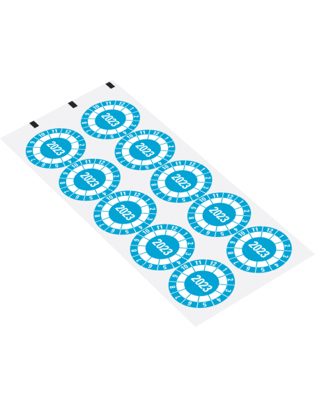 Jaarkeuringssticker, 40 mm, 10stuks per kaart
