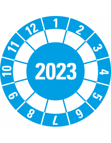 Jaarkeuringssticker, 40 mm, 10stuks per kaart