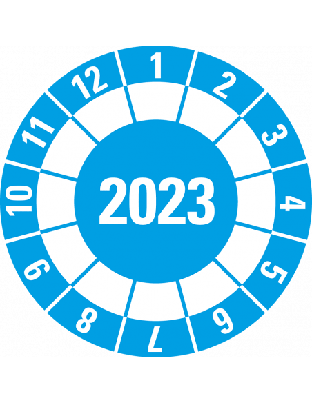 Jaarkeuringssticker, 40 mm, 10stuks per kaart